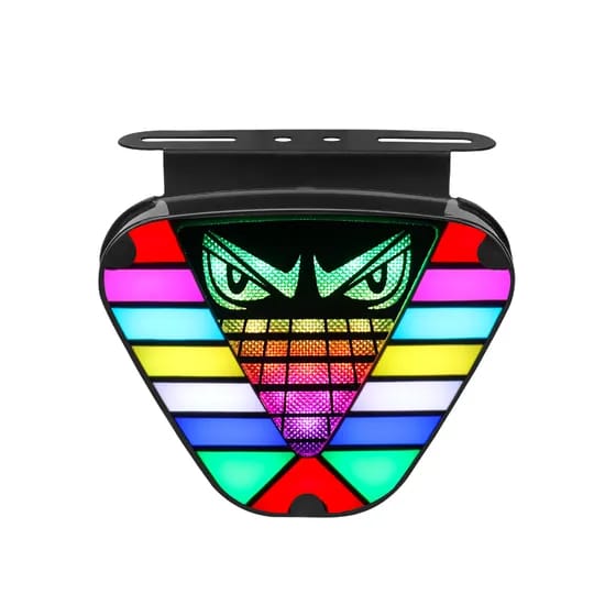 Universal RGB 3rd Brake Lamp Devil Eye Style Style V Shape Tail Light For All Vehicles