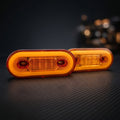 Universal Oval Shape LED Tail Lights Waterproof  with Halo Glow Effect Yellow